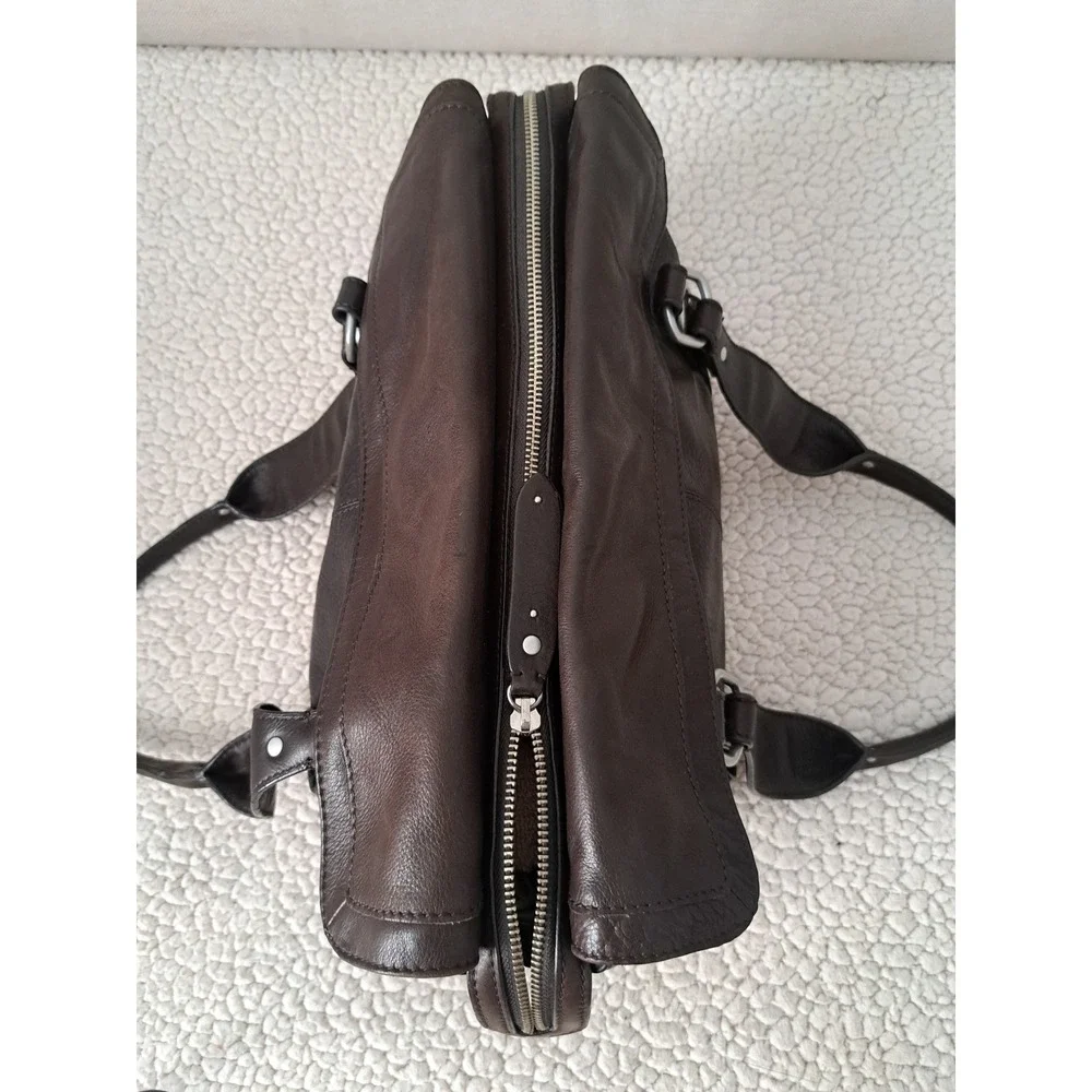 Sigrid Olsen Brown Leather Shoulder Bag Buckle Detail Satchel Handbag